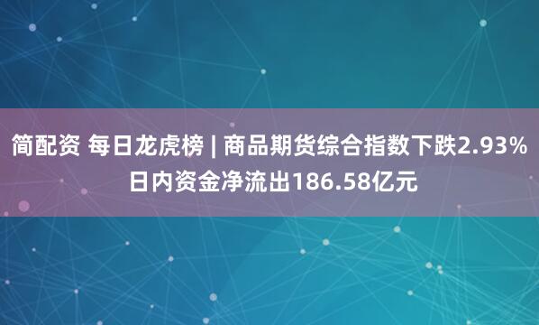 简配资 每日龙虎榜 | 商品期货综合指数下跌2.93% 日内资金净流出186.58亿元